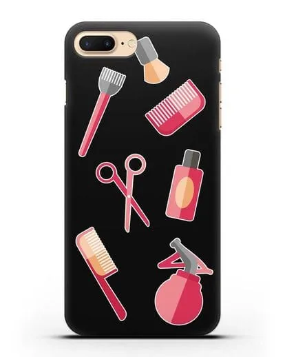 Чехол со стикерами Аксессуары парикмахера силиконовый для iPhone 7 Plus