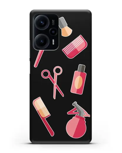 Чехол со стикерами Аксессуары парикмахера силиконовый для Xiaomi Poco F5