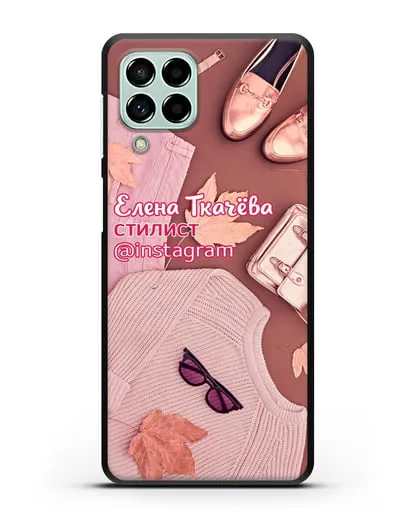 Чехол с изображением Стилист с фамилией и профилем инстаграм силиконовый для Samsung Galaxy M53 [SM-M536]