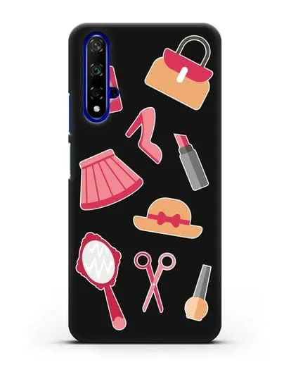 Чехол со стикерами Модные аксессуары силиконовый для Honor 20