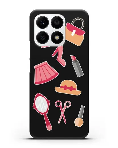 Чехол со стикерами Модные аксессуары силиконовый для Honor X8a