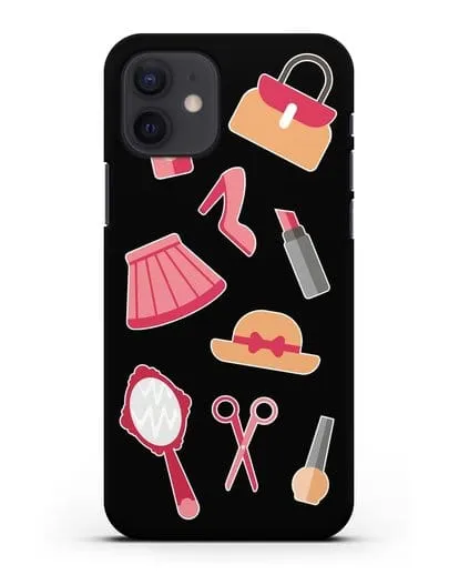 Чехол со стикерами Модные аксессуары силиконовый для iPhone 12