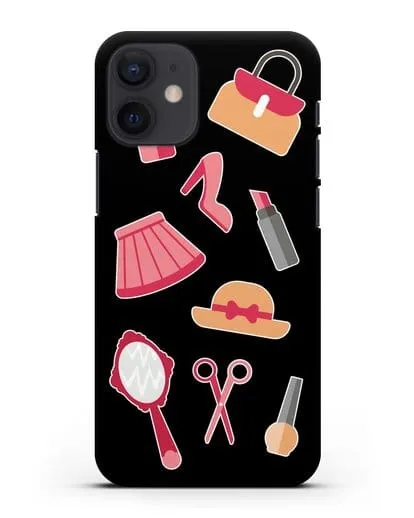 Чехол со стикерами Модные аксессуары силиконовый для iPhone 12 mini
