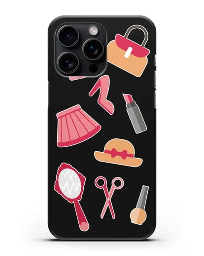 Чехол со стикерами Модные аксессуары силиконовый для iPhone 15 Pro Max