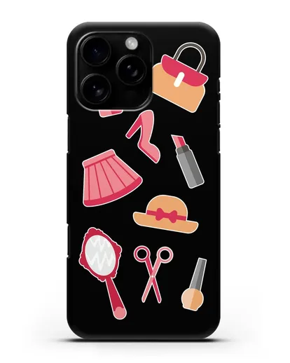 Чехол со стикерами Модные аксессуары силиконовый для iPhone 16 Pro Max