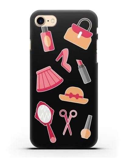 Чехол со стикерами Модные аксессуары силиконовый для iPhone 7