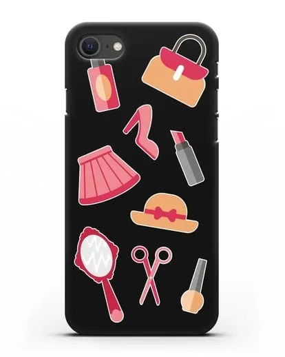 Чехол со стикерами Модные аксессуары силиконовый для iPhone SE 2020