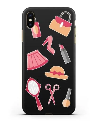 Чехол со стикерами Модные аксессуары силиконовый для iPhone XS Max