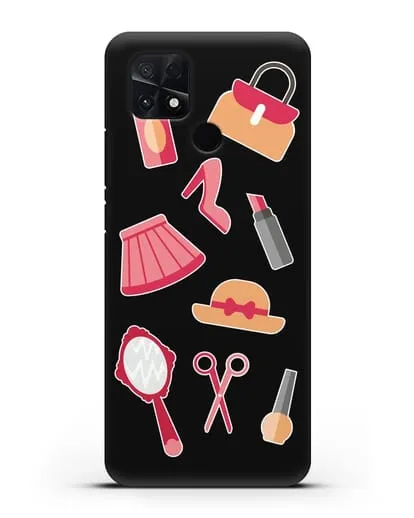 Чехол со стикерами Модные аксессуары силиконовый для Xiaomi Poco C40