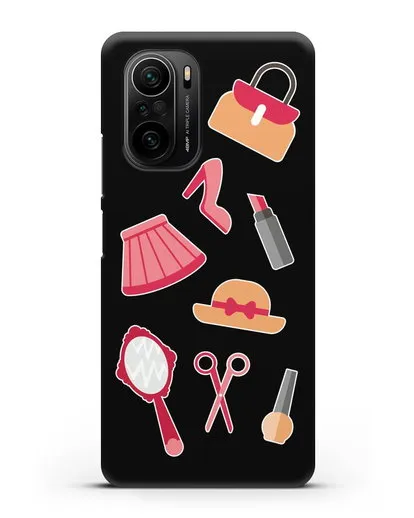 Чехол со стикерами Модные аксессуары силиконовый для Xiaomi Poco F3