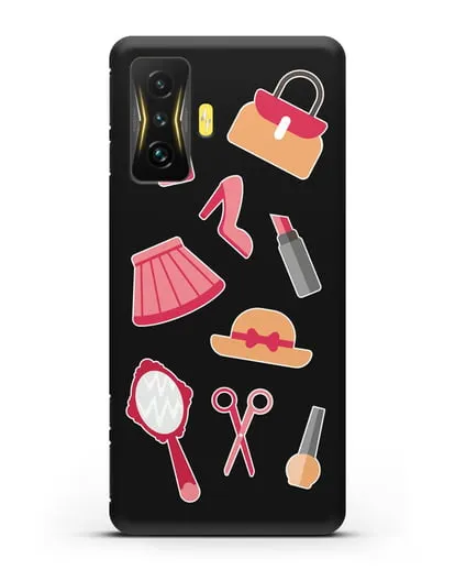 Чехол со стикерами Модные аксессуары силиконовый для Xiaomi Poco F4 GT