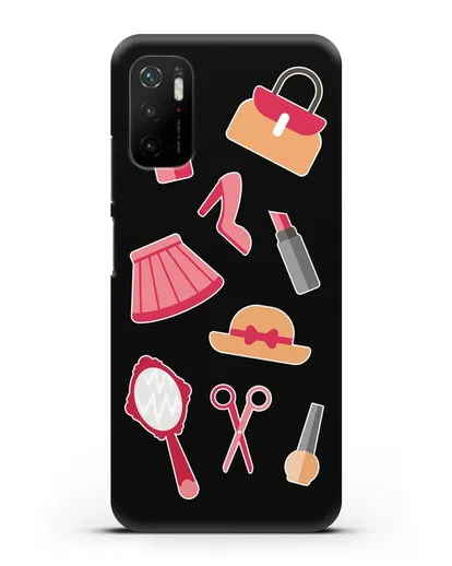 Чехол со стикерами Модные аксессуары силиконовый для Xiaomi Poco M3 Pro