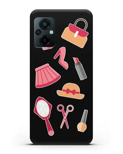 Чехол со стикерами Модные аксессуары силиконовый для Xiaomi Poco M5