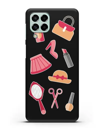 Чехол со стикерами Модные аксессуары силиконовый для Samsung Galaxy M53 [SM-M536]