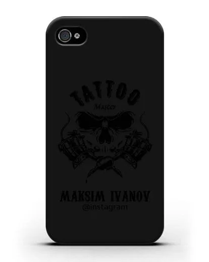 Чехол для тату-мастера с именем, фамилией силиконовый для iPhone 4/4s