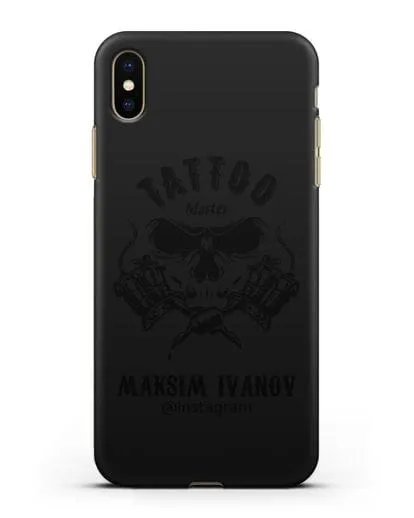 Чехол для тату-мастера с именем, фамилией силиконовый для iPhone XS Max