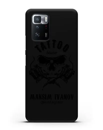 Чехол для тату-мастера с именем, фамилией силиконовый для Xiaomi Poco X3 GT
