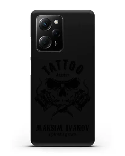 Чехол для тату-мастера с именем, фамилией силиконовый для Xiaomi Poco X5 Pro