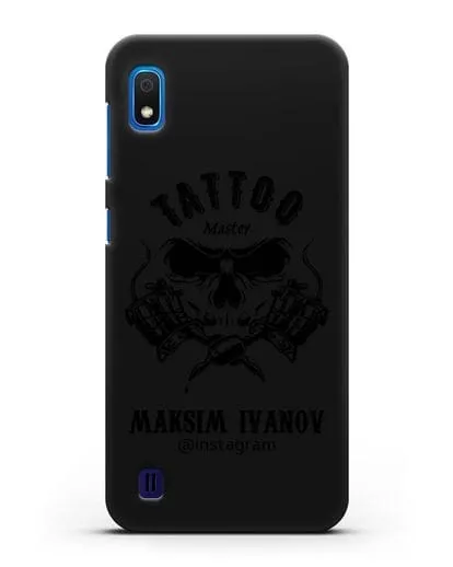 Чехол для тату-мастера с именем, фамилией силиконовый для Samsung Galaxy A10 [SM-A105F]