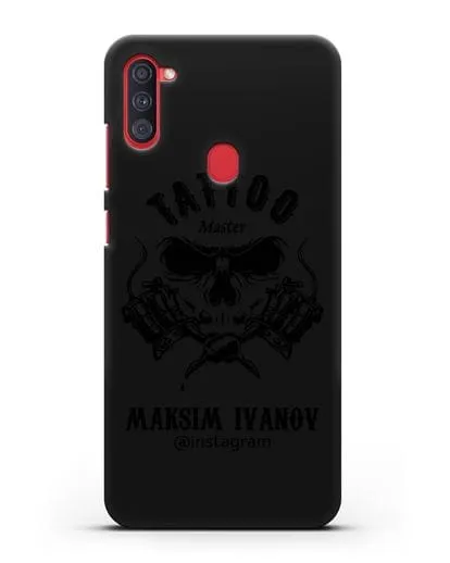 Чехол для тату-мастера с именем, фамилией силиконовый для Samsung Galaxy A11 [SM-A115F]