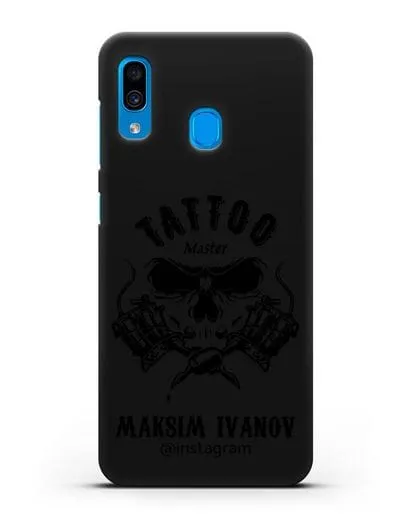 Чехол для тату-мастера с именем, фамилией силиконовый для Samsung Galaxy A30 [SM-A305FN]