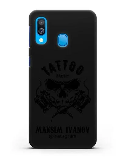 Чехол для тату-мастера с именем, фамилией силиконовый для Samsung Galaxy A40 [SM-A405F]