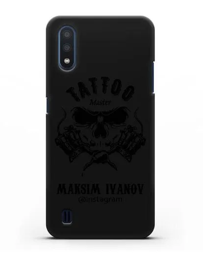 Чехол для тату-мастера с именем, фамилией силиконовый для Samsung Galaxy M01 [SM-M015F]