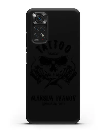Чехол для тату-мастера с именем, фамилией силиконовый для Xiaomi Redmi Note 11
