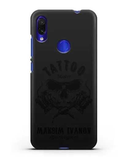 Чехол для тату-мастера с именем, фамилией силиконовый для Xiaomi Redmi Note 7