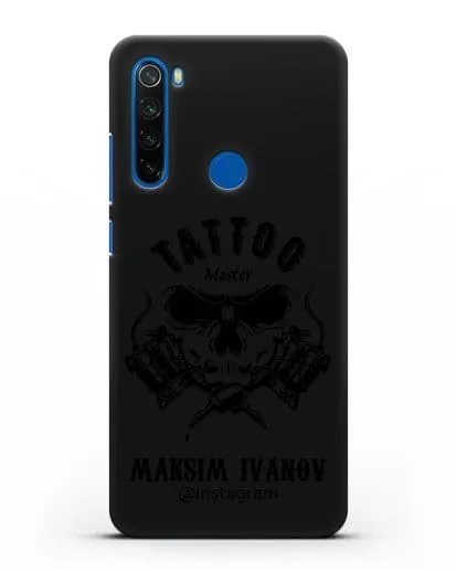 Чехол для тату-мастера с именем, фамилией силиконовый для Xiaomi Redmi Note 8