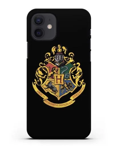 Чехол с гербом школы чародейства и волшебства Хогвартс силиконовый для iPhone 12