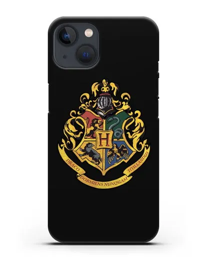 Чехол с гербом школы чародейства и волшебства Хогвартс силиконовый для iPhone 13
