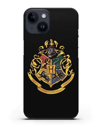 Чехол с гербом школы чародейства и волшебства Хогвартс силиконовый для iPhone 14