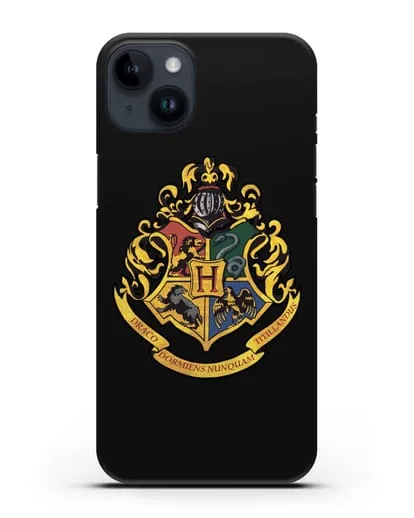 Чехол с гербом школы чародейства и волшебства Хогвартс силиконовый для iPhone 14 Plus