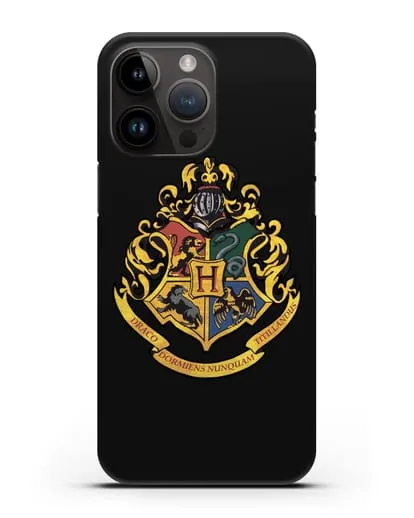 Чехол с гербом школы чародейства и волшебства Хогвартс силиконовый для iPhone 14 Pro Max