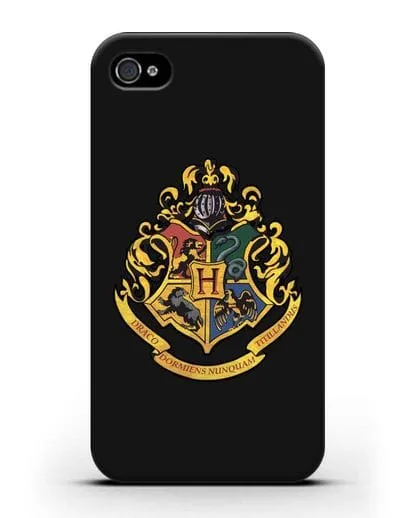 Чехол с гербом школы чародейства и волшебства Хогвартс силиконовый для iPhone 4/4s