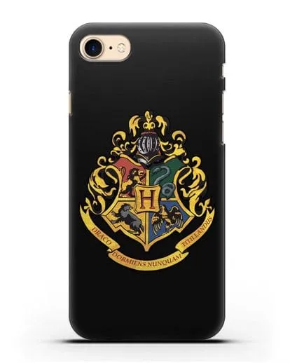 Чехол с гербом школы чародейства и волшебства Хогвартс силиконовый для iPhone 7