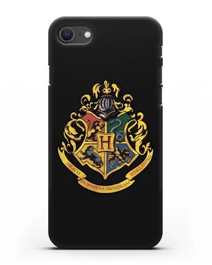 Чехол с гербом школы чародейства и волшебства Хогвартс силиконовый для iPhone SE 2020