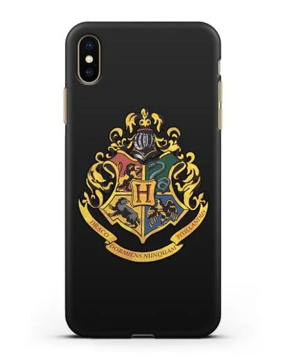 Чехол с гербом школы чародейства и волшебства Хогвартс силиконовый для iPhone XS Max