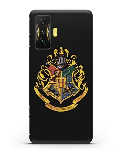Чехол с гербом школы чародейства и волшебства Хогвартс силиконовый для Xiaomi Poco F4 GT