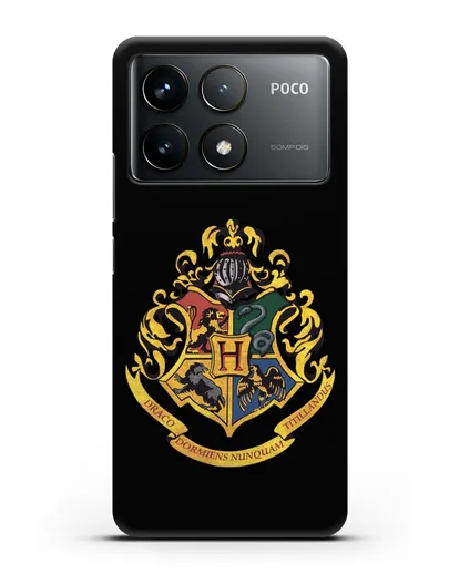 Чехол с гербом школы чародейства и волшебства Хогвартс силиконовый для Xiaomi Poco F6 Pro