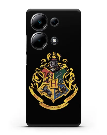 Чехол с гербом школы чародейства и волшебства Хогвартс силиконовый для Xiaomi Poco M6 Pro