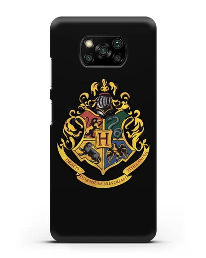 Чехол с гербом школы чародейства и волшебства Хогвартс силиконовый для Xiaomi Poco X3 Pro