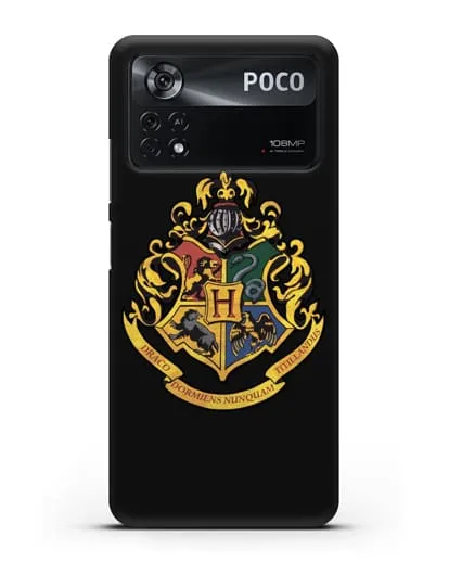 Чехол с гербом школы чародейства и волшебства Хогвартс силиконовый для Xiaomi Poco X4 Pro