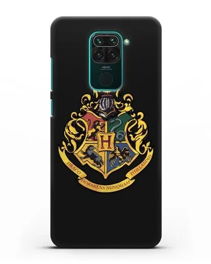 Чехол с гербом школы чародейства и волшебства Хогвартс силиконовый для Xiaomi Redmi Note 9