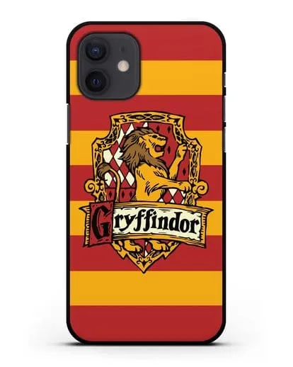 Чехол с гербом факультета Гриффиндор силиконовый для iPhone 12
