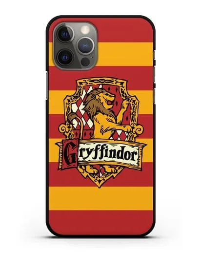 Чехол с гербом факультета Гриффиндор силиконовый для iPhone 12 Pro
