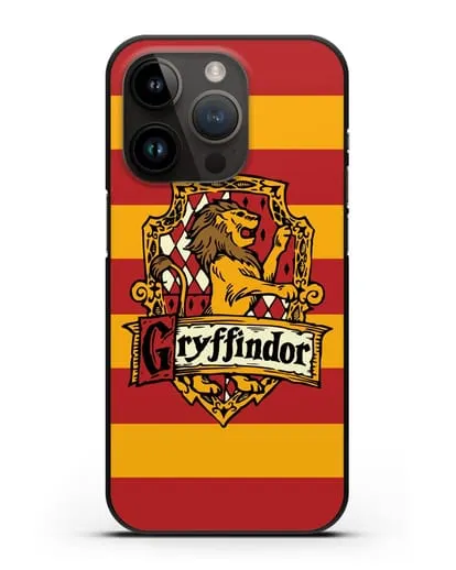 Чехол с гербом факультета Гриффиндор силиконовый для iPhone 14 Pro