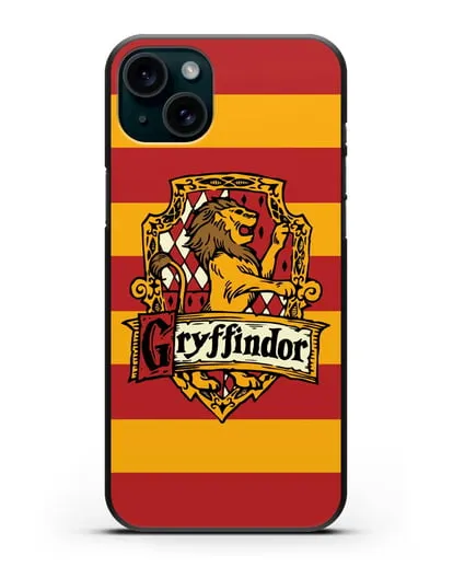 Чехол с гербом факультета Гриффиндор силиконовый для iPhone 15 Plus