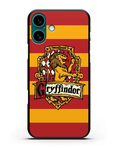 Чехол с гербом факультета Гриффиндор силиконовый для iPhone 16 Plus